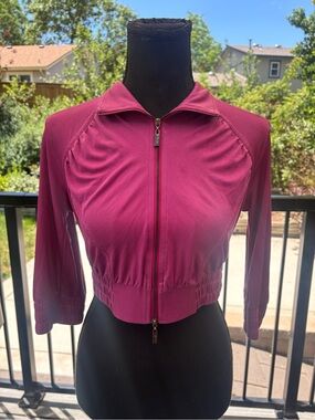 Marciano Bright Magenta Cropped Zip Up